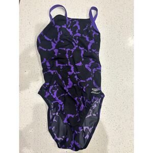 Speedo Endurance Swimsuit – Size 30 – Black & Purple  Pre-Owned, Great Condition
